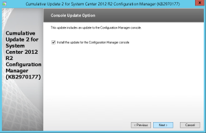 SCCM 2012 r2 CU2 installation guide