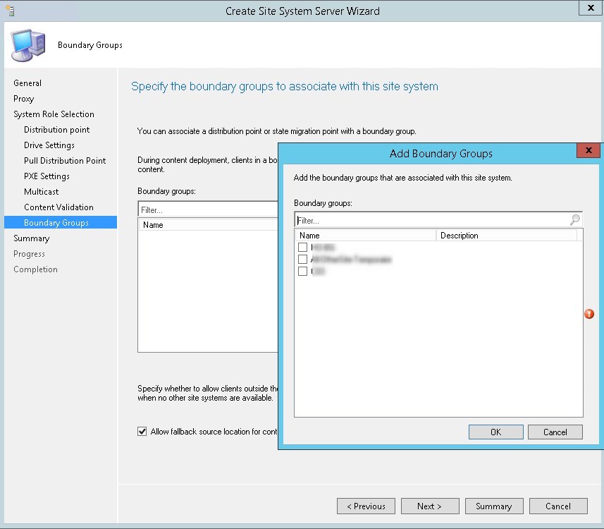 SCCM Distribution point Installation