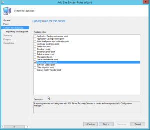 sccm 2012 reporting services