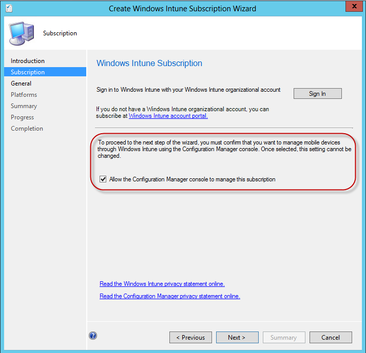 sccm 2012 intune integration