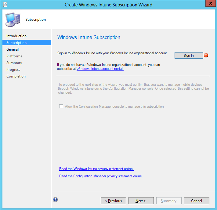 sccm 2012 intune integration