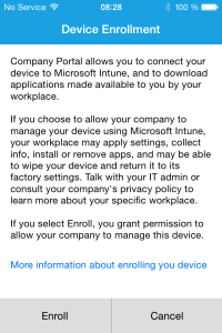 SCCM ios device enrollment