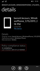 Compliance Settings mobile devices sccm