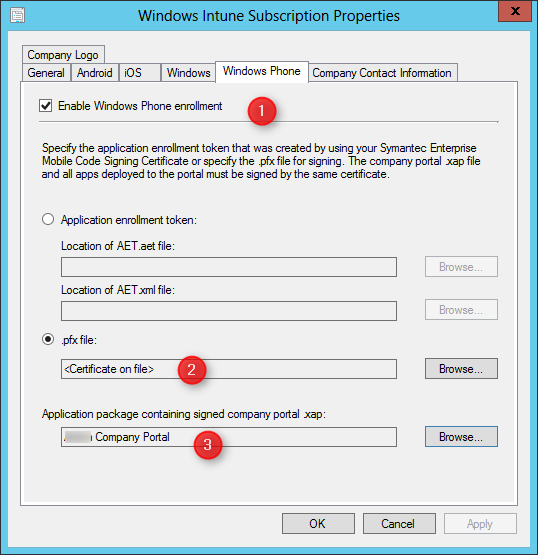 SCCM Windows Phone device enrollment