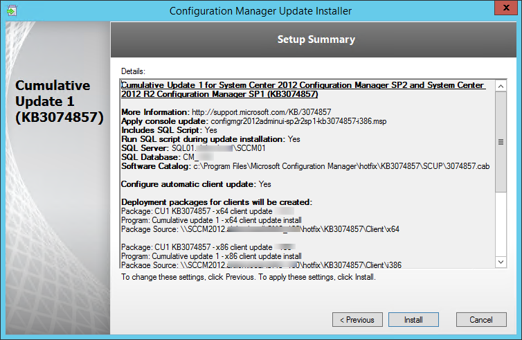 SCCM 2012 R2 SP1 CU1 Installation guide