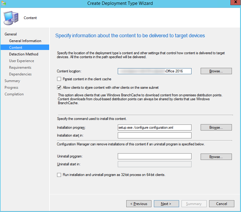 SCCM Migrate 32bits 64bits Office 365