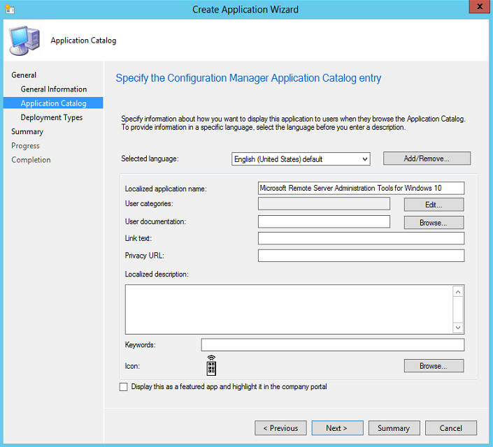 Windows 10 RSAT SCCM 2012