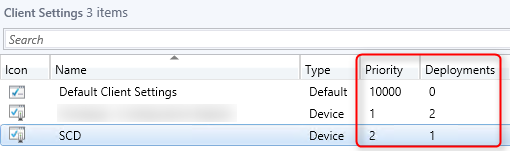 SCCM 2012 client settings