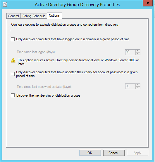 SCCM Discovery Methods