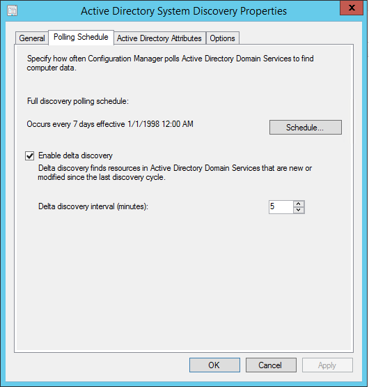 SCCM Discovery Methods