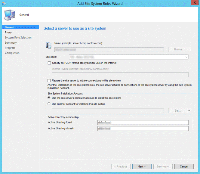 SCCM Service Connection Point