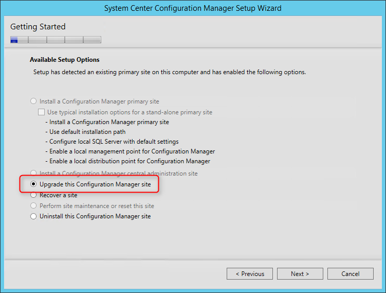 sccm 1511 upgrade