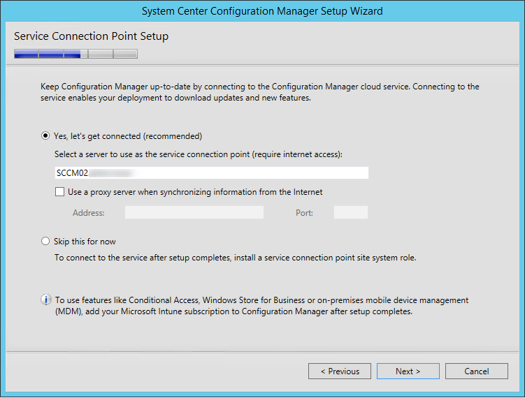 SCCM 1511 installation