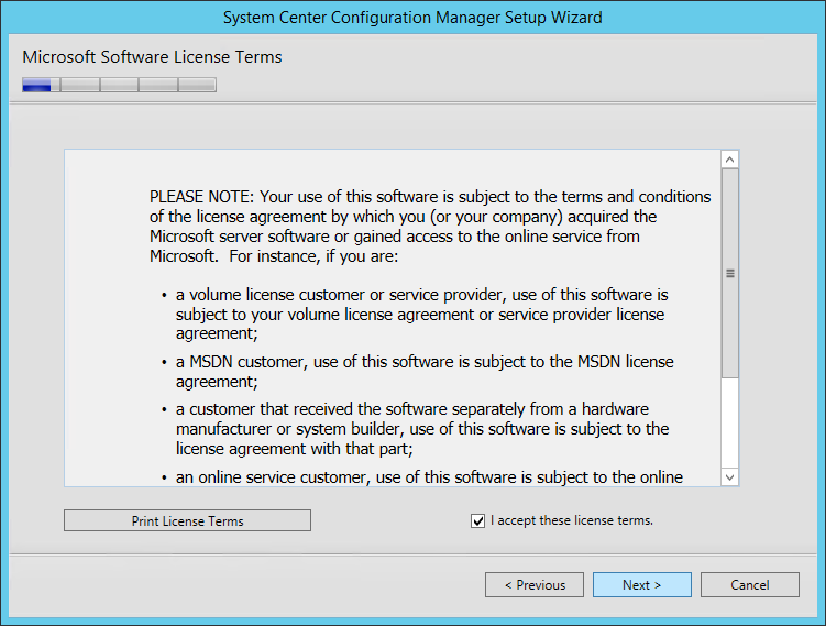 SCCM 1511 installation