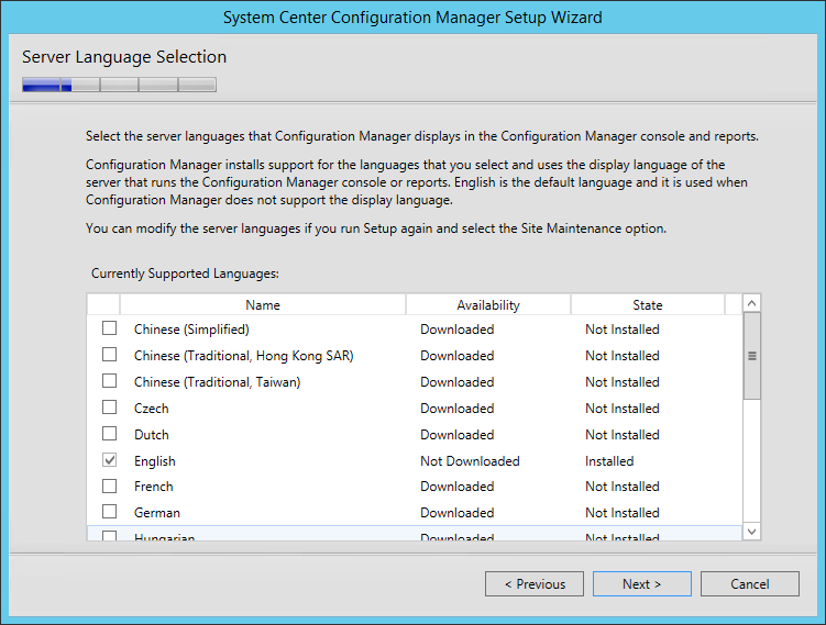 SCCM 1511 installation