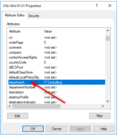 SCCM active directory attributes