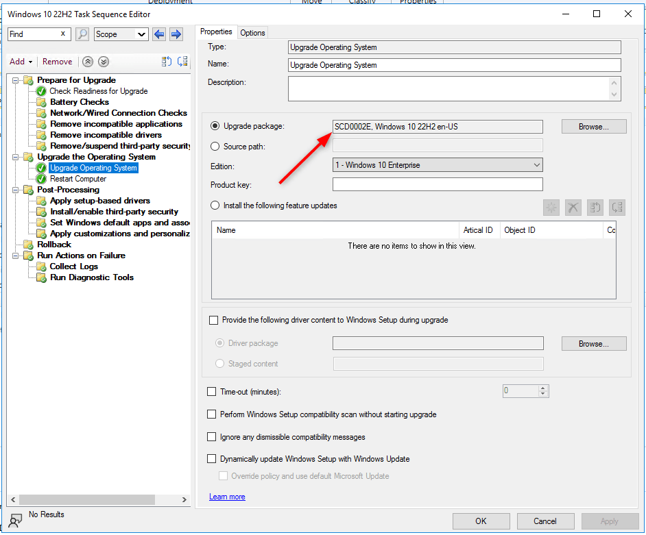 SCCM Windows 10 22H2