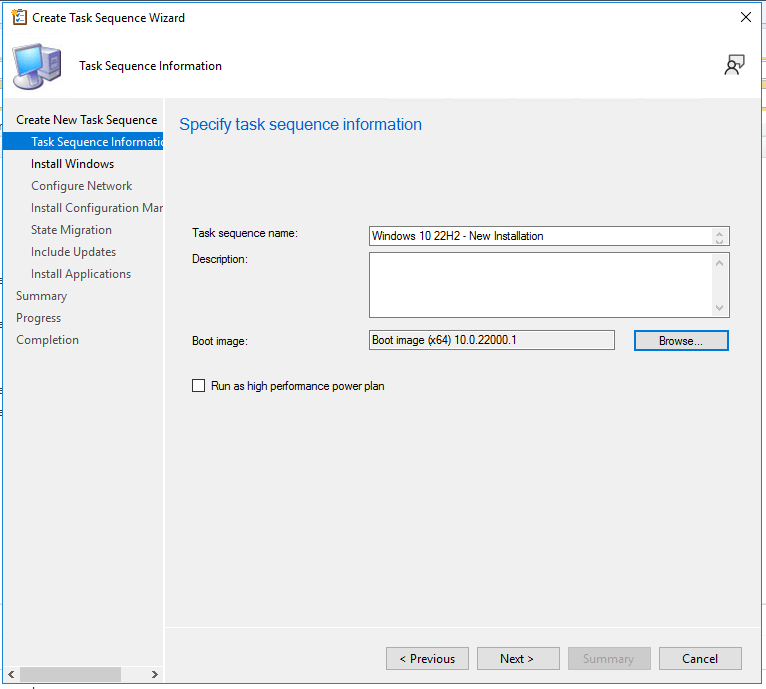 SCCM Windows 10 22H2