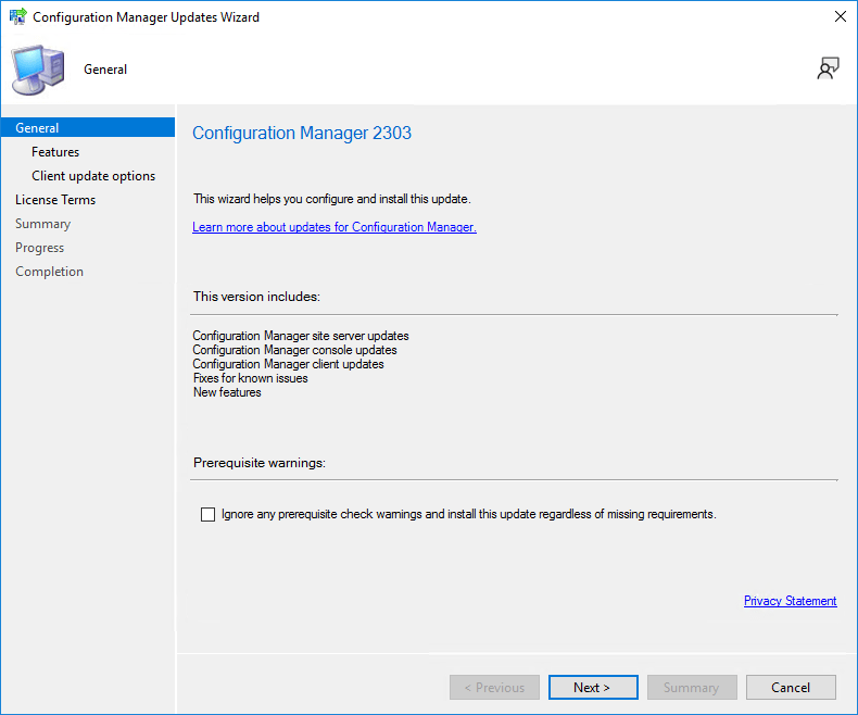 SCCM 2303 Upgrade Guide