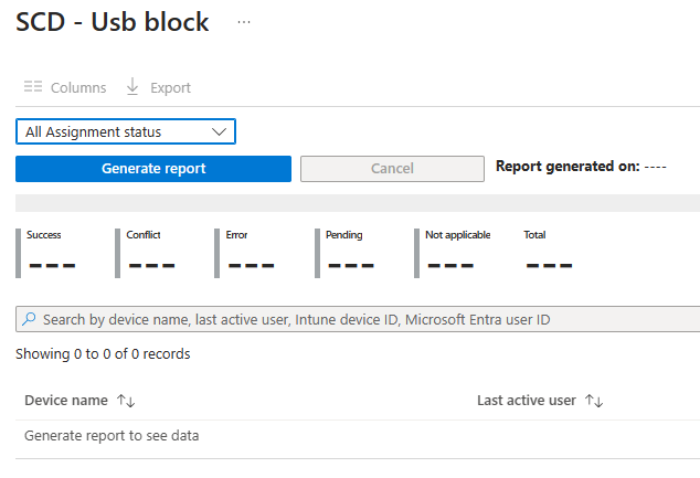 Intune block USB drive