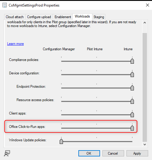 SCCM Office 365 dashboard Unmanaged