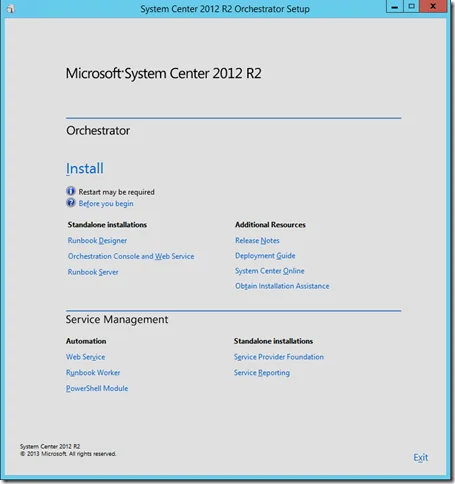 Orchestrator 2012 R2 Installation Guide