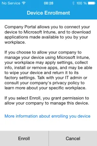 SCCM ios device enrollment