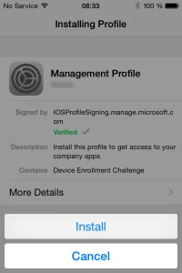 SCCM ios device enrollment