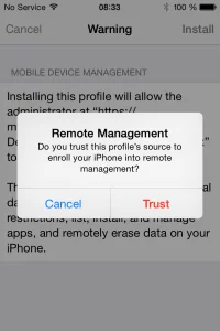 SCCM ios device enrollment