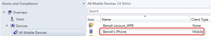 SCCM ios device enrollment