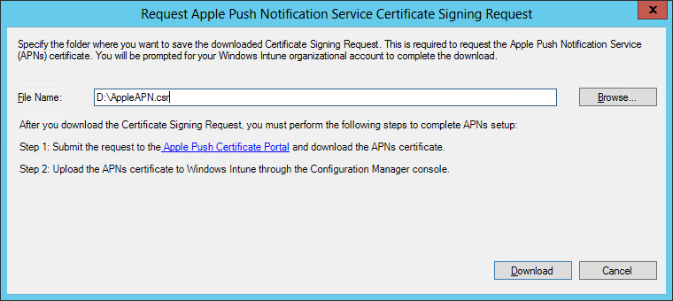 SCCM ios device enrollment