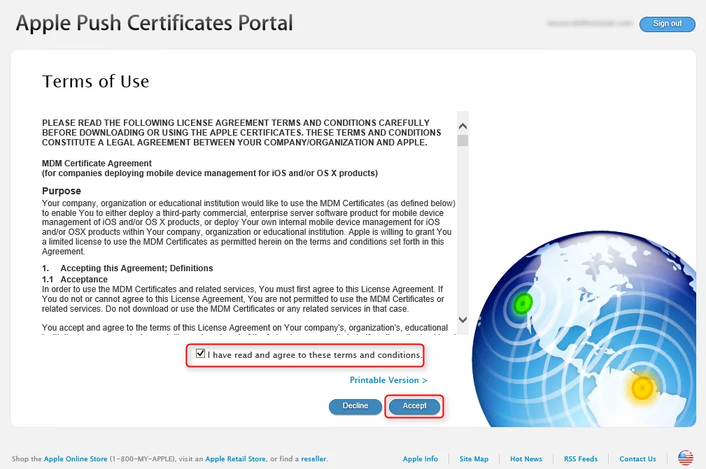 SCCM ios device enrollment
