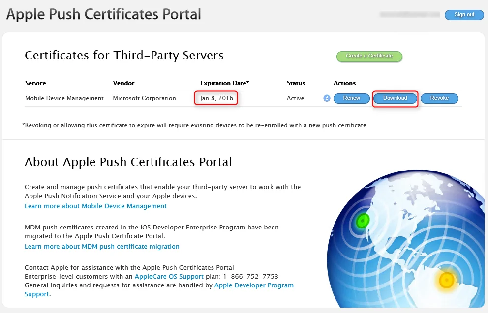 SCCM ios device enrollment