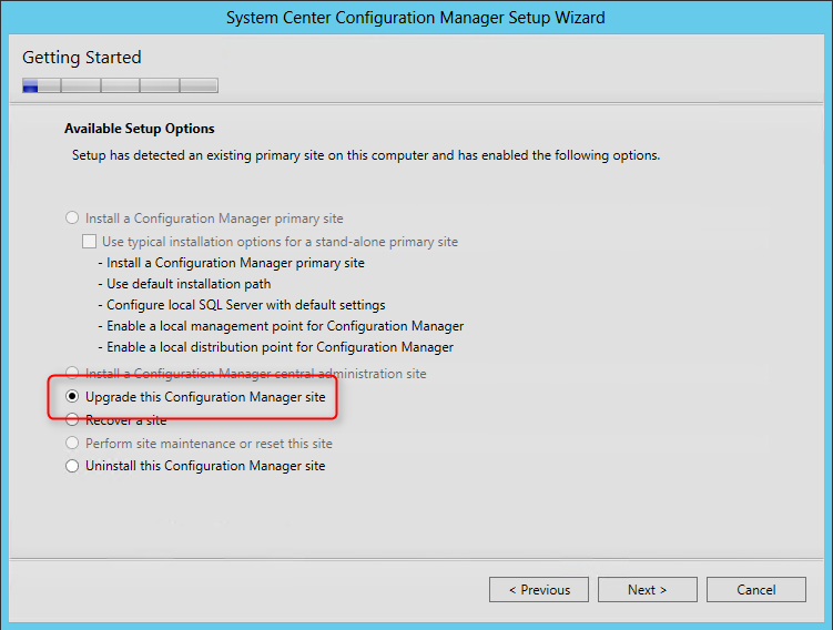 sccm 2012 r2 sp1 upgrade