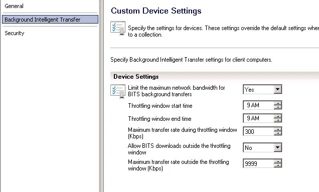SCCM 2012 Pull Distribution Point bandwidth
